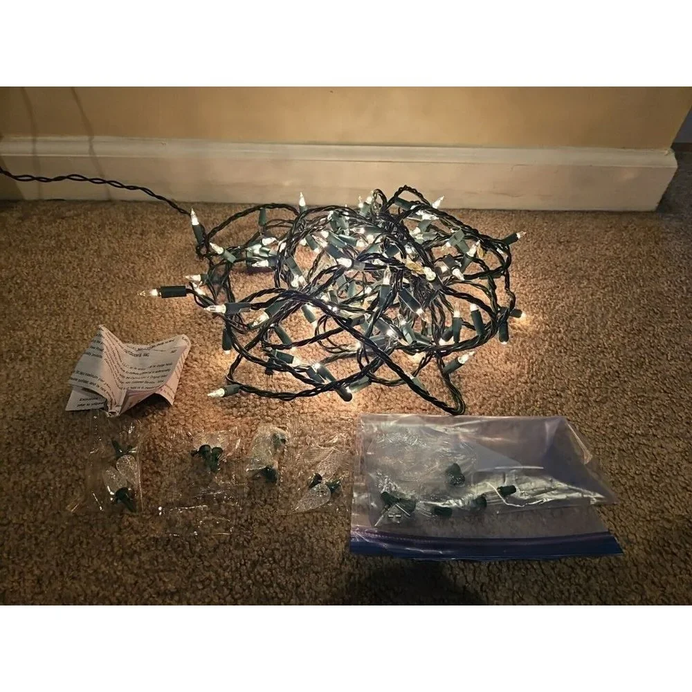 33' (33 Ft.) White/Clear LED String Lights, for Decoration/Holiday Warm Glow